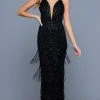 SCALA - 60252 Dangling Stud Sheath Evening Gown 2 SCALA - 60252 Dangling Stud Sheath Evening Gown