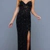 SCALA - 60256 Lace Embellished Evening Dress 2 SCALA - 60256 Lace Embellished Evening Dress