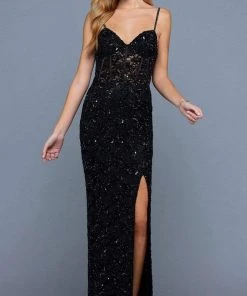 SCALA - 60256 Lace Embellished Evening Dress