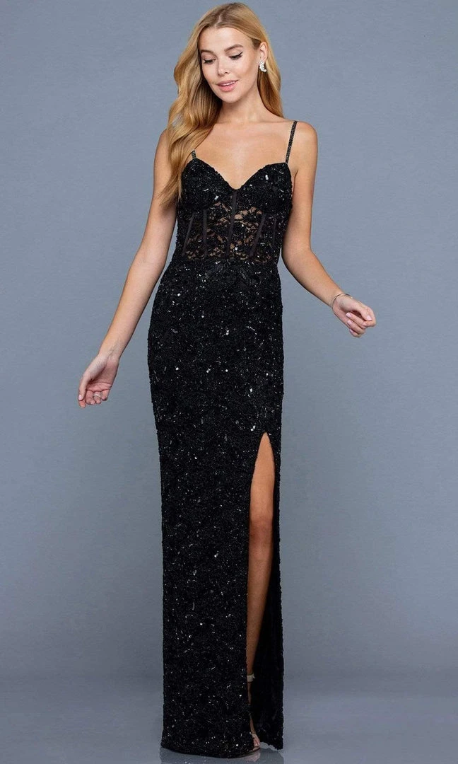 SCALA - 60256 Lace Embellished Evening Dress 3 SCALA - 60256 Lace Embellished Evening Dress