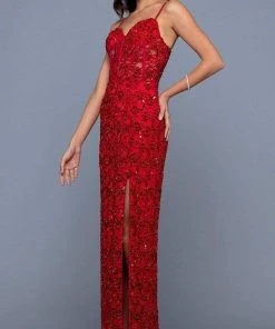 SCALA - 60256 Lace Embellished Evening Dress 10 SCALA - 60256 Lace Embellished Evening Dress