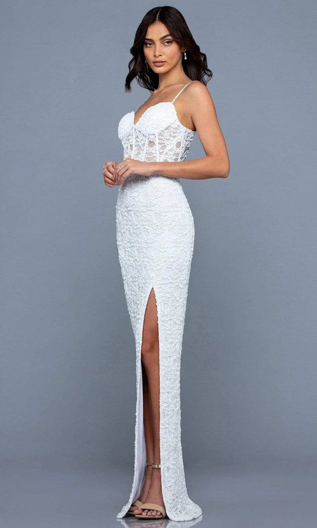 SCALA - 60256 Lace Embellished Evening Dress 8 SCALA - 60256 Lace Embellished Evening Dress
