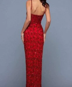SCALA - 60256 Lace Embellished Evening Dress 11 SCALA - 60256 Lace Embellished Evening Dress
