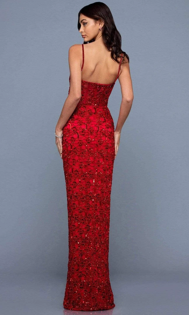 SCALA - 60256 Lace Embellished Evening Dress 6 SCALA - 60256 Lace Embellished Evening Dress