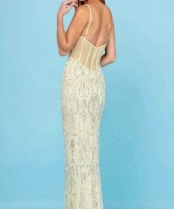 SCALA - 60266 Sweetheart Appliqued Sheath Gown 10 SCALA - 60266 Sweetheart Appliqued Sheath Gown