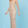 SCALA - 60294 V-Neck Cutouts Sequin Gown 1 SCALA - 60294 V-Neck Cutouts Sequin Gown