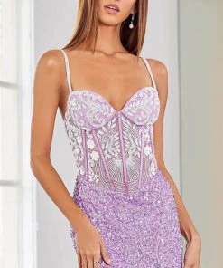 SCALA 60318 - Corset Bodice Cocktail Dress