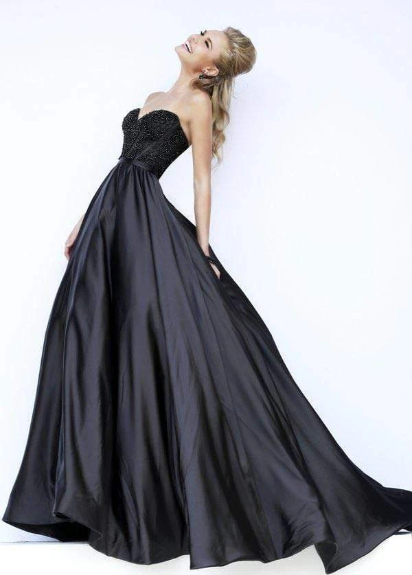 Sherri Hill - 32084 Strapless Beaded Corset Satin A Line Dress 3 Sherri Hill - 32084 Strapless Beaded Corset Satin A Line Dress