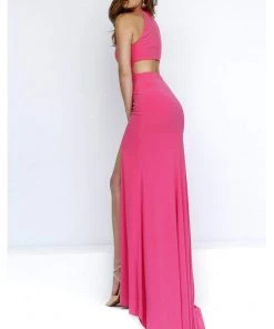 Sherri Hill - 32340 Sexy Winter Formal Jersey High Slit Dress