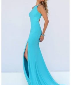 Sherri Hill - 32340 Sexy Winter Formal Jersey High Slit Dress