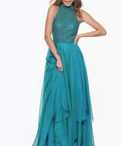 Sherri Hill - 50808 Beaded Halter Neck Chiffon Gown 22 Sherri Hill - 50808 Beaded Halter Neck Chiffon Gown