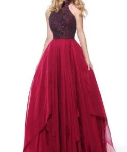 Sherri Hill - 50808 Beaded Halter Neck Chiffon Gown 17 Sherri Hill - 50808 Beaded Halter Neck Chiffon Gown