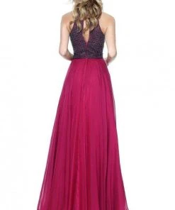 Sherri Hill - 50808 Beaded Halter Neck Chiffon Gown 18 Sherri Hill - 50808 Beaded Halter Neck Chiffon Gown