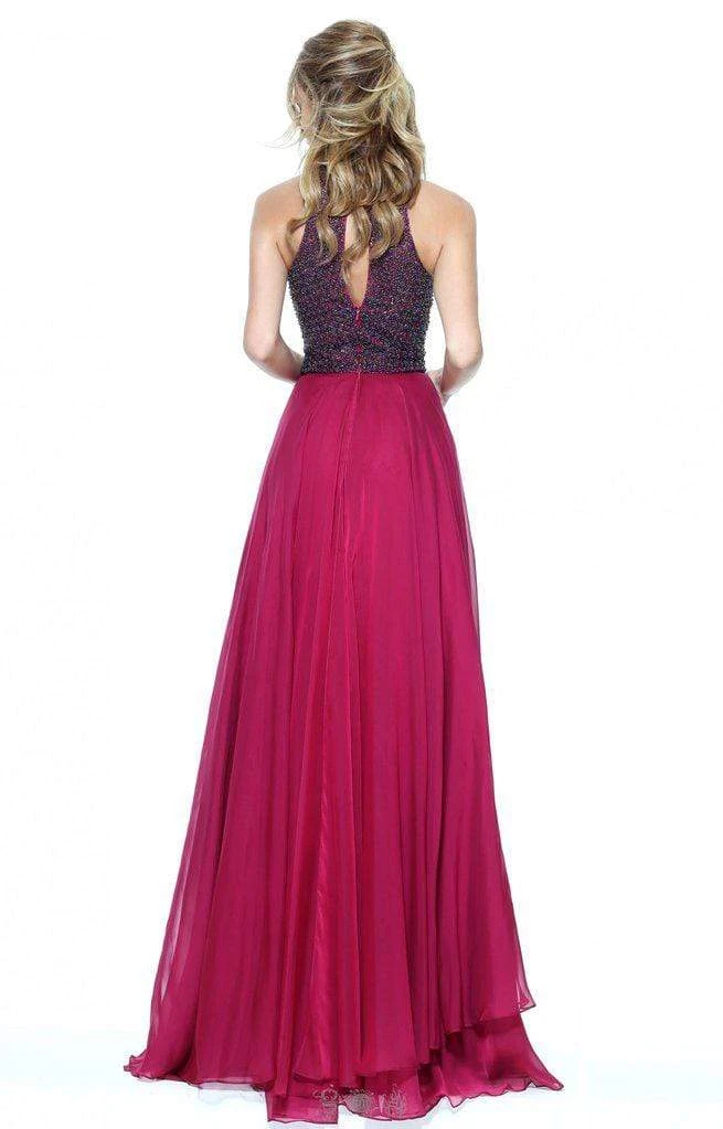 Sherri Hill - 50808 Beaded Halter Neck Chiffon Gown 8 Sherri Hill - 50808 Beaded Halter Neck Chiffon Gown