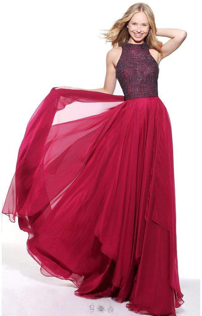 Sherri Hill - 50808 Beaded Halter Neck Chiffon Gown 9 Sherri Hill - 50808 Beaded Halter Neck Chiffon Gown