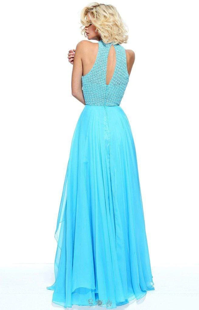 Sherri Hill - 50808 Beaded Halter Neck Chiffon Gown 4 Sherri Hill - 50808 Beaded Halter Neck Chiffon Gown