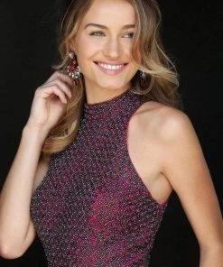 Sherri Hill - 50808 Beaded Halter Neck Chiffon Gown 21 Sherri Hill - 50808 Beaded Halter Neck Chiffon Gown