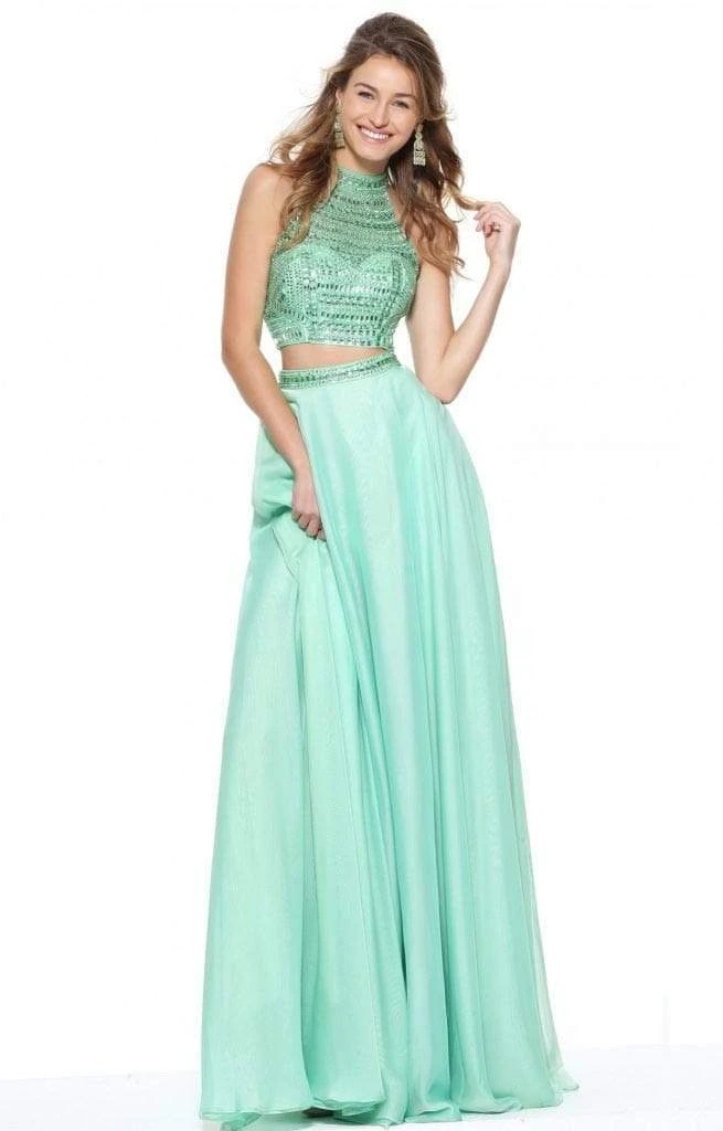 Sherri Hill - 50809 Two Piece Beaded High Neckline Chiffon Dress 3 Sherri Hill - 50809 Two Piece Beaded High Neckline Chiffon Dress