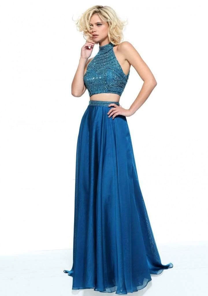 Sherri Hill - 50809 Two Piece Beaded High Neckline Chiffon Dress 10 Sherri Hill - 50809 Two Piece Beaded High Neckline Chiffon Dress