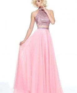 Sherri Hill - 50809 Two Piece Beaded High Neckline Chiffon Dress 16 Sherri Hill - 50809 Two Piece Beaded High Neckline Chiffon Dress
