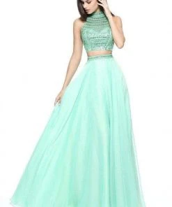 Sherri Hill - 50809 Two Piece Beaded High Neckline Chiffon Dress 13 Sherri Hill - 50809 Two Piece Beaded High Neckline Chiffon Dress
