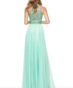 Sherri Hill - 50809 Two Piece Beaded High Neckline Chiffon Dress 12 Sherri Hill - 50809 Two Piece Beaded High Neckline Chiffon Dress