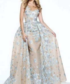 Sherri Hill - 50837 Floral Applique Pageant A Line Dress
