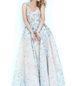 Sherri Hill - 50837 Floral Applique Pageant A Line Dress