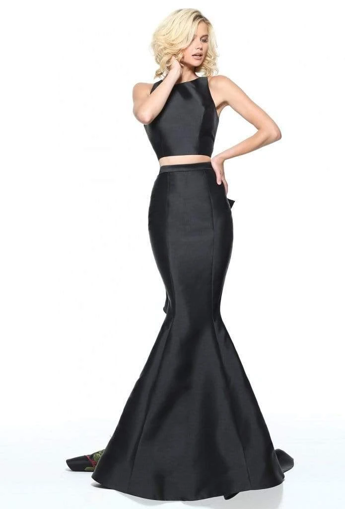 Sherri Hill - 51027 Two Piece Halter Floral Print Mermaid Dress 5 Sherri Hill - 51027 Two Piece Halter Floral Print Mermaid Dress