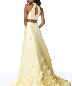 Sherri Hill - 51116 Long Floral Appliqued Pageant A Line Dress