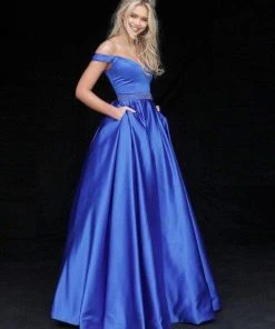 Sherri Hill - 51124 Long A Line Dress With Crystal Encrusted Belt 9 Sherri Hill - 51124 Long A Line Dress With Crystal Encrusted Belt