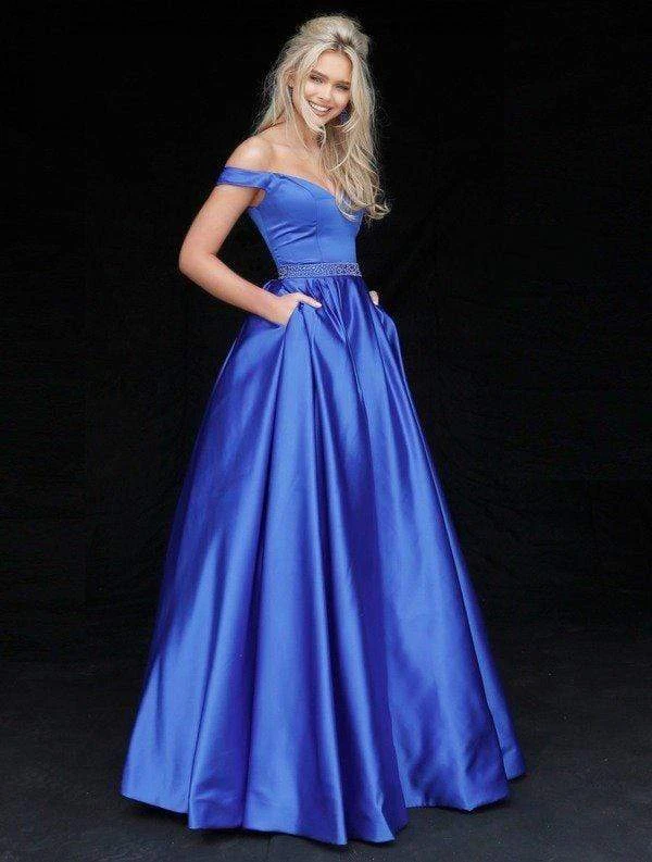 Sherri Hill - 51124 Long A Line Dress With Crystal Encrusted Belt 5 Sherri Hill - 51124 Long A Line Dress With Crystal Encrusted Belt