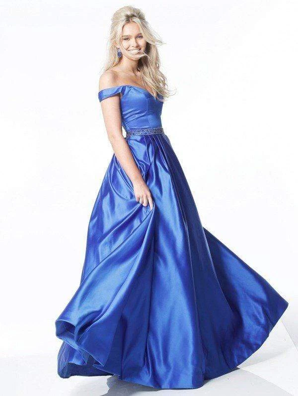 Sherri Hill - 51124 Long A Line Dress With Crystal Encrusted Belt 7 Sherri Hill - 51124 Long A Line Dress With Crystal Encrusted Belt
