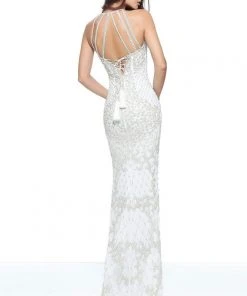 Sherri Hill - 51207 Embellished Halter Neck Sheath Dress