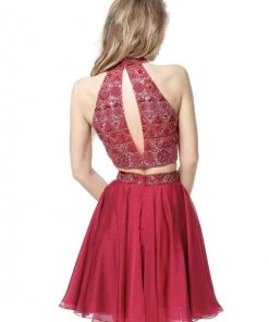 Sherri Hill - 51297 Beaded High Halter Two Piece Short Dress 13 Sherri Hill - 51297 Beaded High Halter Two Piece Short Dress