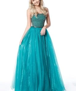 Sherri Hill - 51438 Strapless Beaded Bodice A-Line Dress