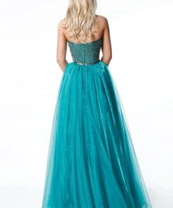 Sherri Hill - 51438 Strapless Beaded Bodice A-Line Dress