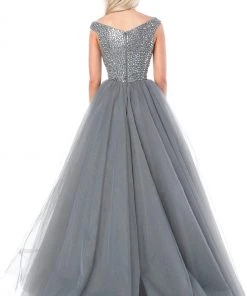 Sherri Hill - 51447 Embellished Wide V-neck Ballgown 11 Sherri Hill - 51447 Embellished Wide V-neck Ballgown