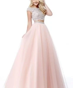 Sherri Hill - 51449 Scallop-Motif Beaded Two-Piece Ballgown