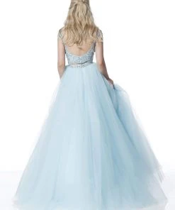 Sherri Hill - 51449 Scallop-Motif Beaded Two-Piece Ballgown