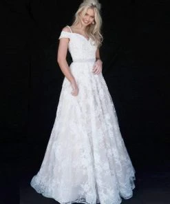 Sherri Hill - 51451 Beaded Off-Shoulder A Line Evening Dress