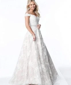 Sherri Hill - 51451 Beaded Off-Shoulder A Line Evening Dress