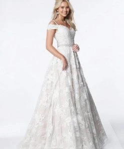 Sherri Hill - 51451 Beaded Off-Shoulder A Line Evening Dress