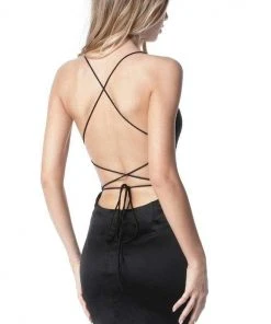 Sherri Hill - 51500 Short Fitted Strappy Back Satin Dress