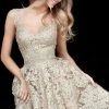 Sherri Hill - 51521 Short Sweetheart Metallic Lace A Line Dress
