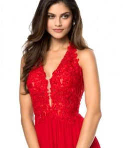 Sherri Hill - 51553 Plunging Halter A Line Evening Dress 13 Sherri Hill - 51553 Plunging Halter A Line Evening Dress