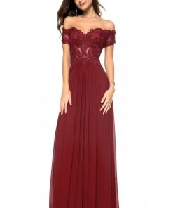 Sherri Hill - 51556 Beaded Lace Off-Shoulder A-Line Dress