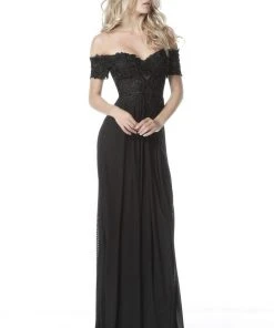 Sherri Hill - 51556 Beaded Lace Off-Shoulder A-Line Dress