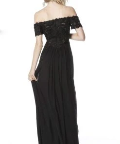 Sherri Hill - 51556 Beaded Lace Off-Shoulder A-Line Dress