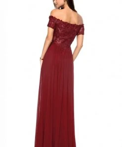 Sherri Hill - 51556 Beaded Lace Off-Shoulder A-Line Dress